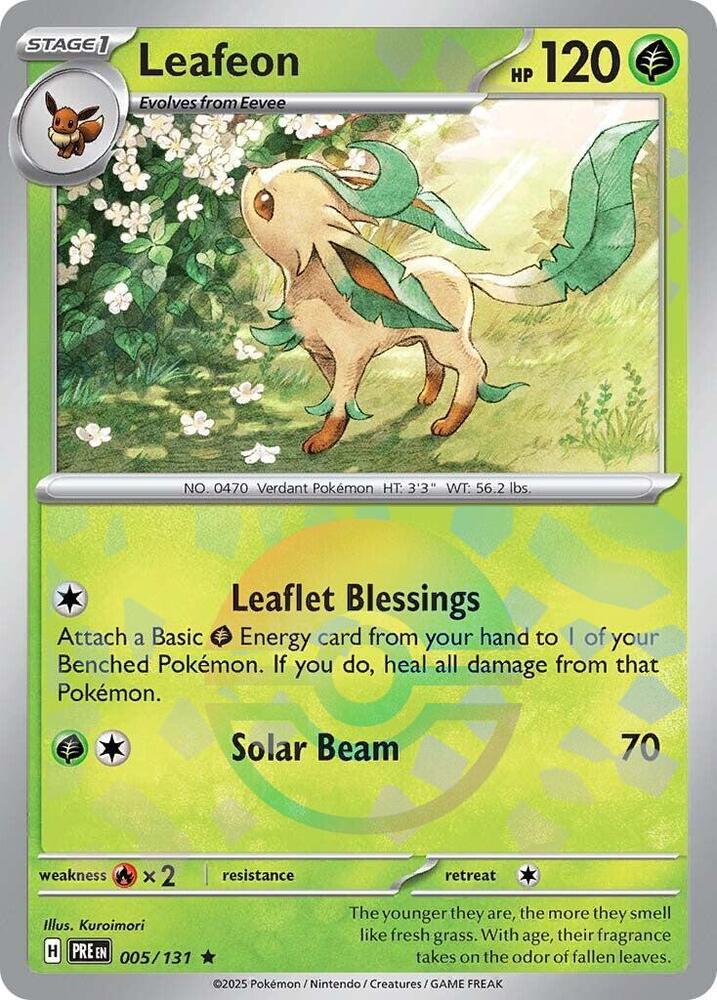 Leafeon (005/131) (Poke Ball Pattern) [Scarlet & Violet: Prismatic Evolutions] | Galaxy Games LLC