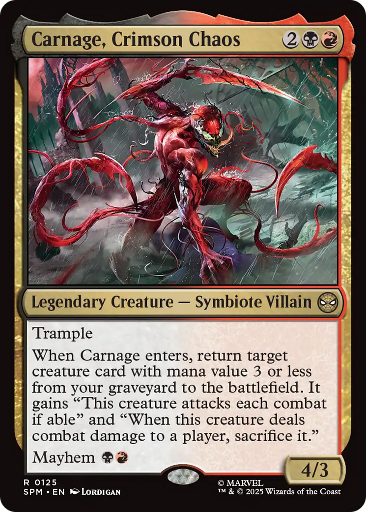 Carnage, Crimson Chaos [Marvel's Spider-Man] | Galaxy Games LLC