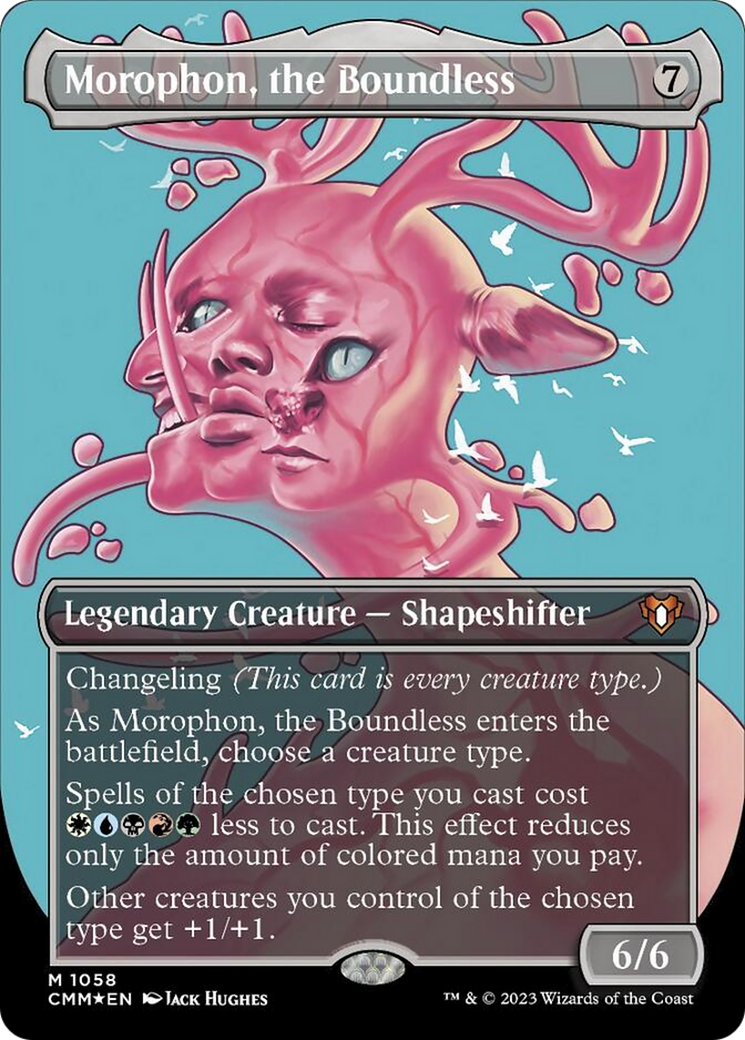 Morophon, the Boundless (Borderless Textured Foil Frame Break) [Commander Masters] | Galaxy Games LLC