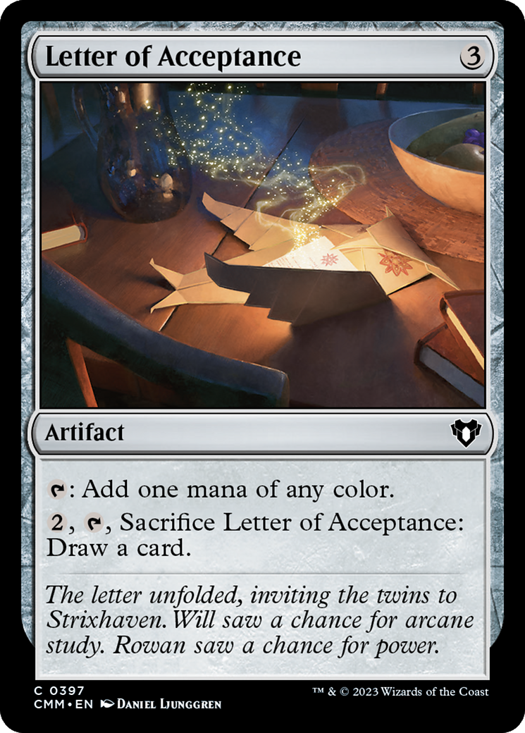 Letter of Acceptance [Commander Masters] | Galaxy Games LLC