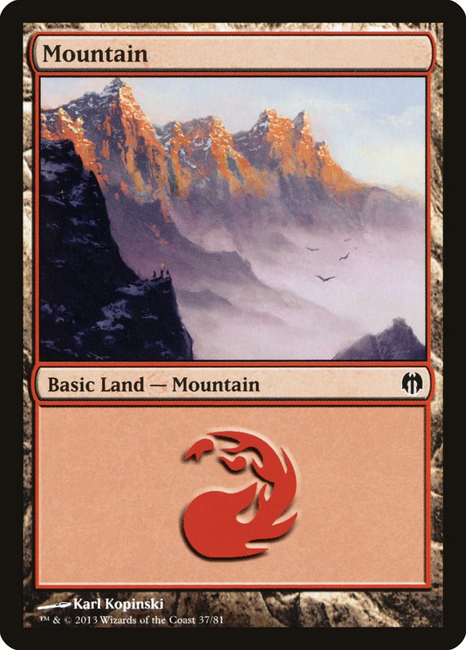 Mountain (37) [Duel Decks: Heroes vs. Monsters] | Galaxy Games LLC