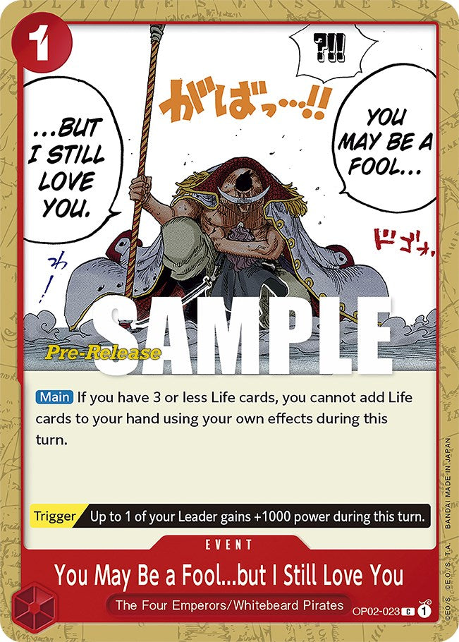 You May Be a Fool...but I Still Love You [Paramount War Pre-Release Cards] | Galaxy Games LLC