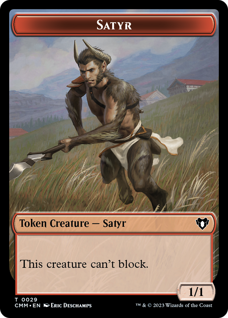 Satyr Token [Commander Masters Tokens] | Galaxy Games LLC