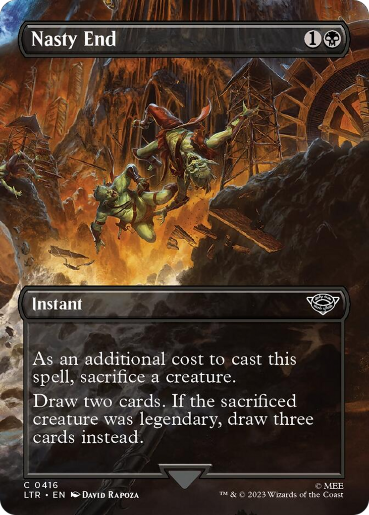 Nasty End (Borderless Alternate Art) [The Lord of the Rings: Tales of Middle-Earth] | Galaxy Games LLC