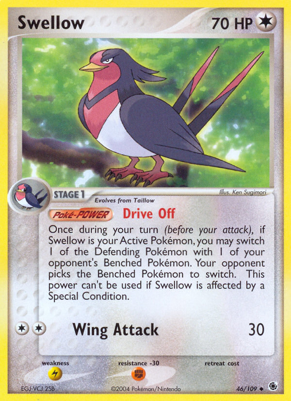 Swellow (46/109) [EX: Ruby & Sapphire] | Galaxy Games LLC