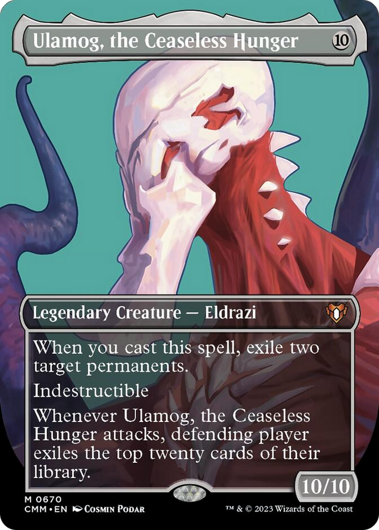 Ulamog, the Ceaseless Hunger (Borderless Profile) [Commander Masters] | Galaxy Games LLC