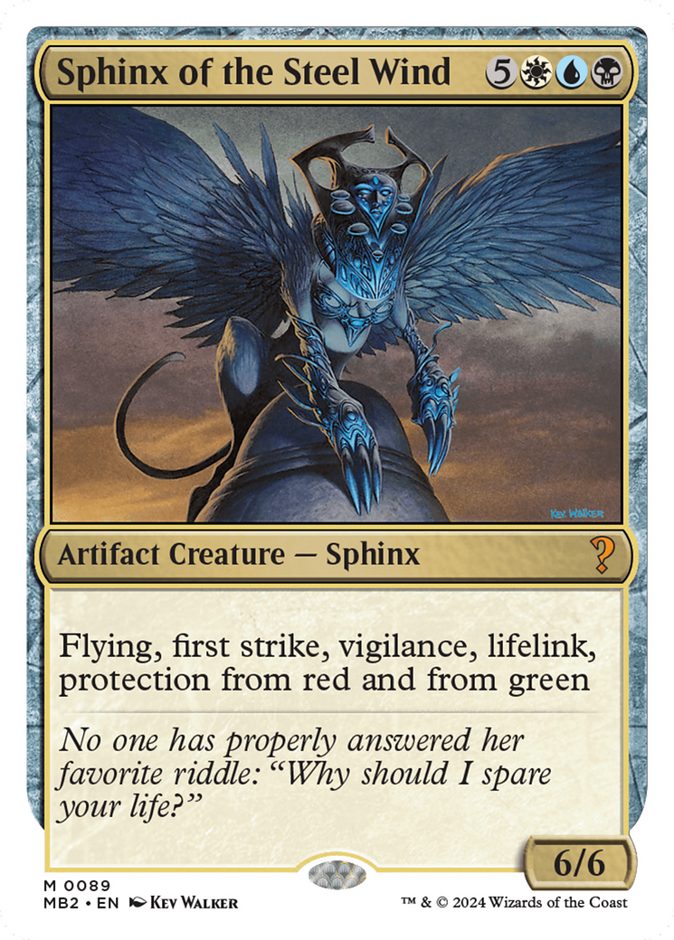 Sphinx of the Steel Wind (White Border) [Mystery Booster 2] | Galaxy Games LLC