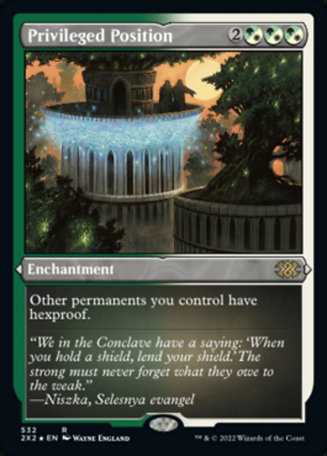 Privileged Position (Foil Etched) [Double Masters 2022] | Galaxy Games LLC