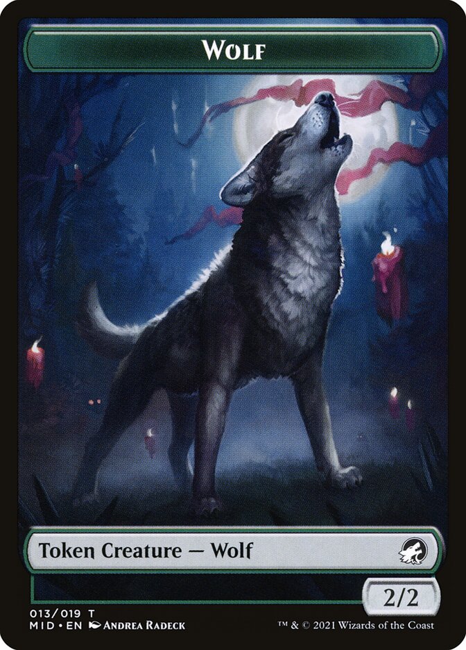 Wolf (013) // Treasure (015) Double-Sided Token [Challenger Decks 2022 Tokens] | Galaxy Games LLC