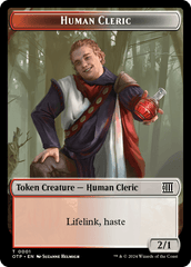 Human Cleric // Plot Double-Sided Token [Outlaws of Thunder Junction Tokens] | Galaxy Games LLC