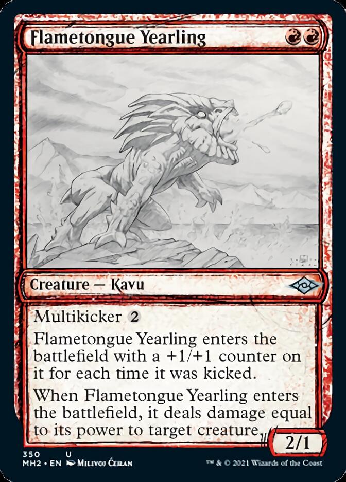 Flametongue Yearling (Sketch) [Modern Horizons 2] | Galaxy Games LLC