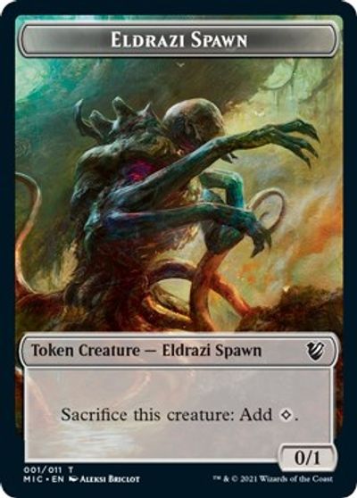 Eldrazi Spawn // Human Soldier Double-Sided Token [Innistrad: Midnight Hunt Commander Tokens] | Galaxy Games LLC