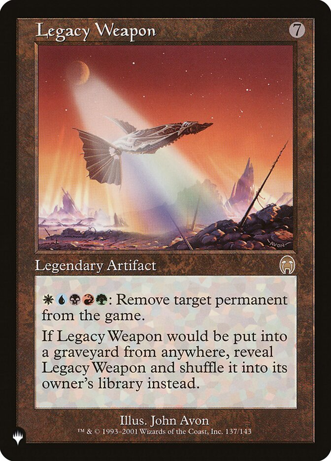 Legacy Weapon [The List] | Galaxy Games LLC