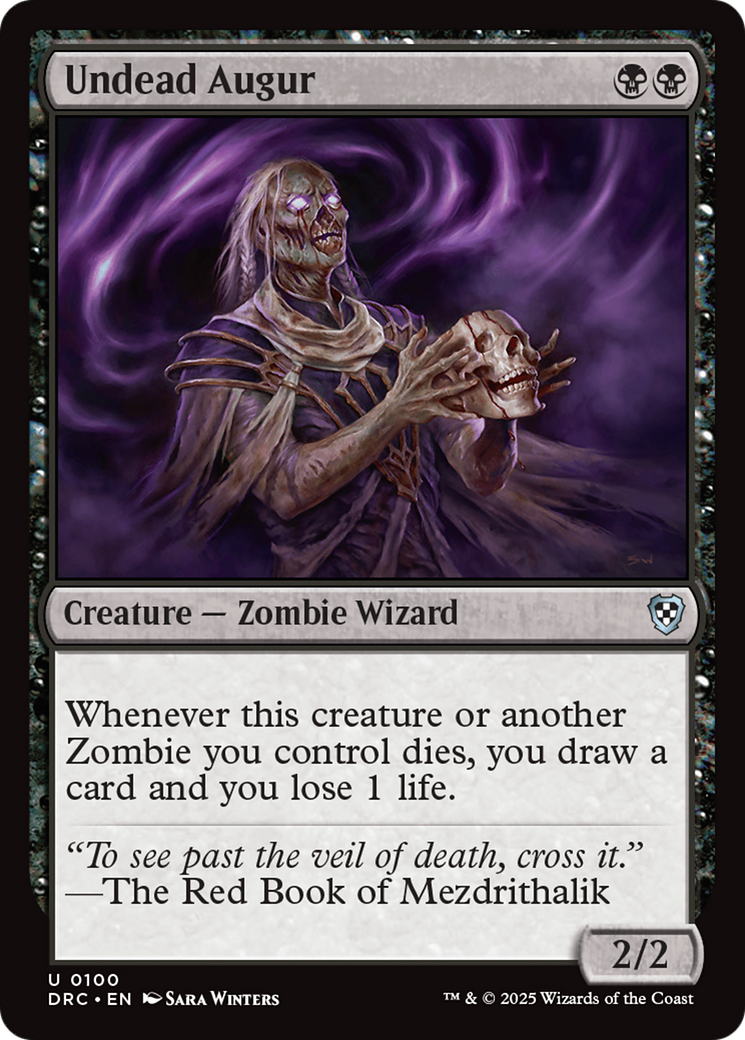 Undead Augur [Aetherdrift Commander] | Galaxy Games LLC