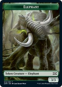 Elephant // Golem Double-Sided Token [Double Masters Tokens] | Galaxy Games LLC