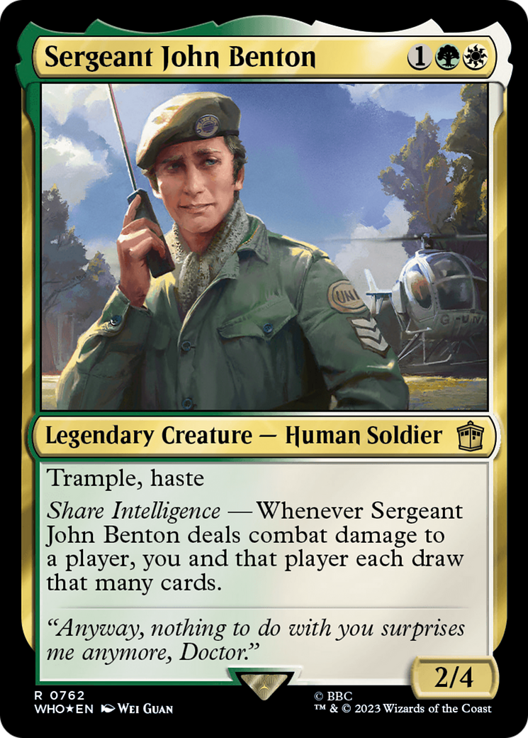 Sergeant John Benton (Surge Foil) [Doctor Who] | Galaxy Games LLC