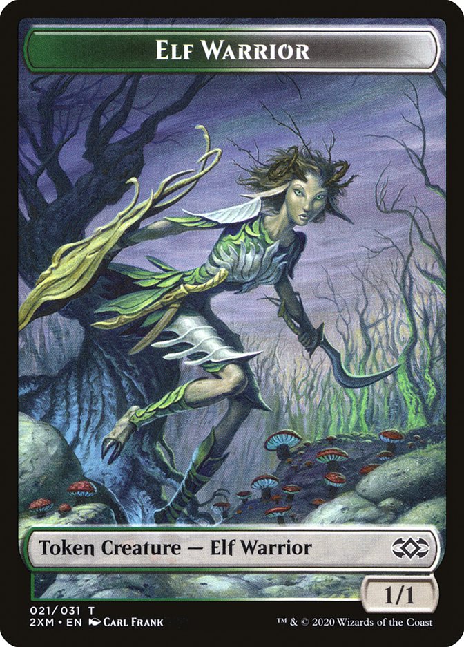 Myr (007) // Elf Warrior Double-Sided Token [Double Masters Tokens] | Galaxy Games LLC