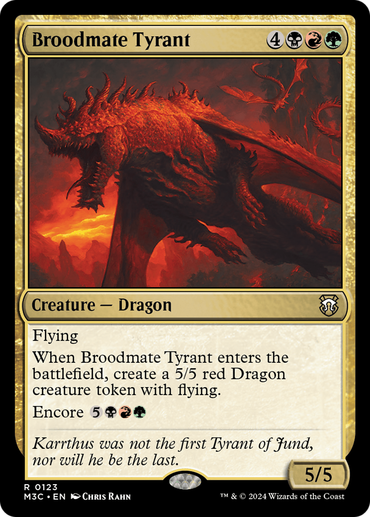 Broodmate Tyrant (Extended Art) (Ripple Foil) [Modern Horizons 3 Commander] | Galaxy Games LLC