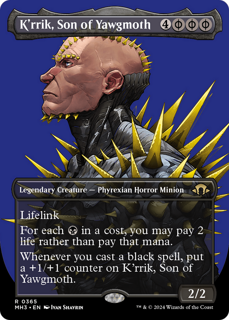 K'rrik, Son of Yawgmoth (Borderless) [Modern Horizons 3] | Galaxy Games LLC