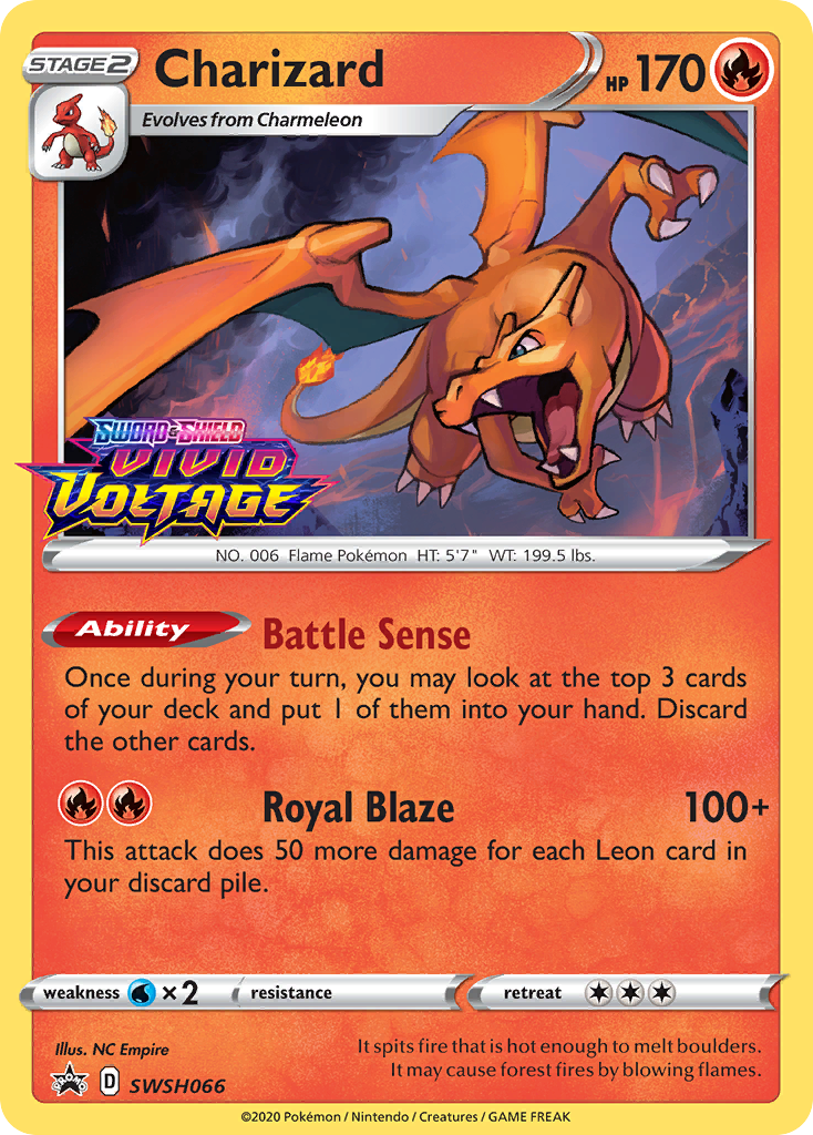 Charizard (SWSH066) (Prerelease Promo) [Sword & Shield: Black Star Promos] | Galaxy Games LLC