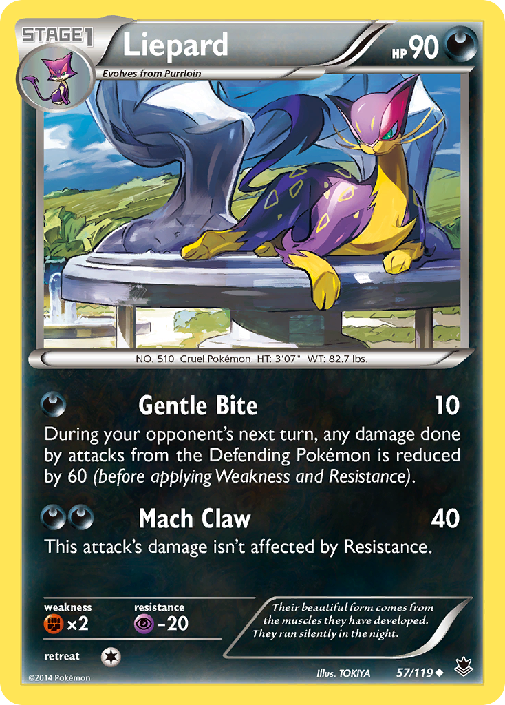 Liepard (57/119) [XY: Phantom Forces] | Galaxy Games LLC