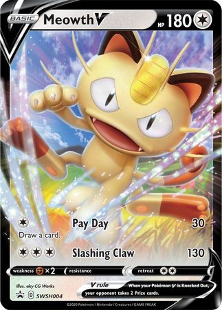 Meowth V (SWSH004) [Sword & Shield: Black Star Promos] | Galaxy Games LLC