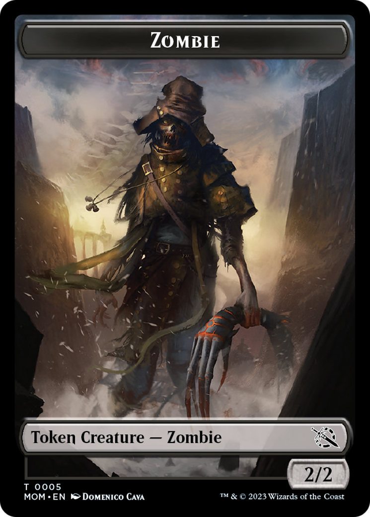 Warrior // Zombie Double-Sided Token [March of the Machine Tokens] | Galaxy Games LLC