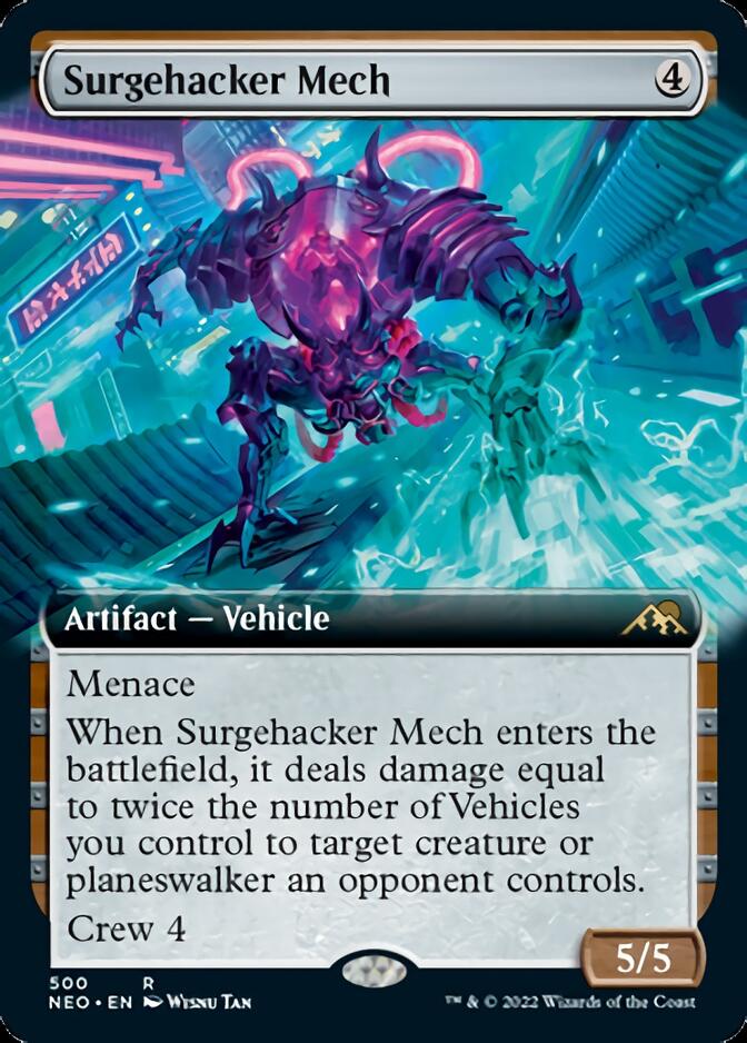 Surgehacker Mech (Extended Art) [Kamigawa: Neon Dynasty] | Galaxy Games LLC