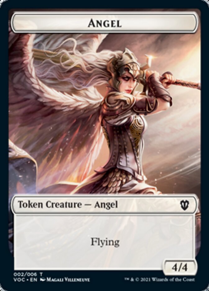 Angel // Clue Double-Sided Token [Innistrad: Crimson Vow Commander Tokens] | Galaxy Games LLC