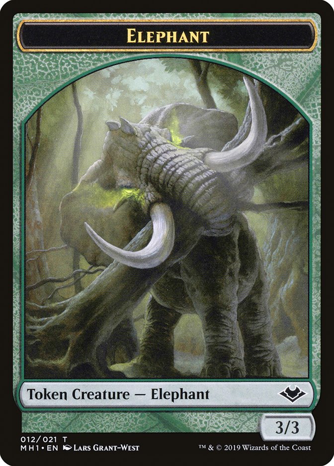 Elemental (008) // Elephant (012) Double-Sided Token [Modern Horizons Tokens] | Galaxy Games LLC