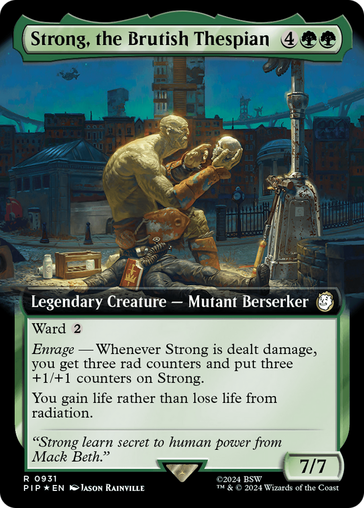 Strong, the Brutish Thespian (Extended Art) (Surge Foil) [Fallout] | Galaxy Games LLC