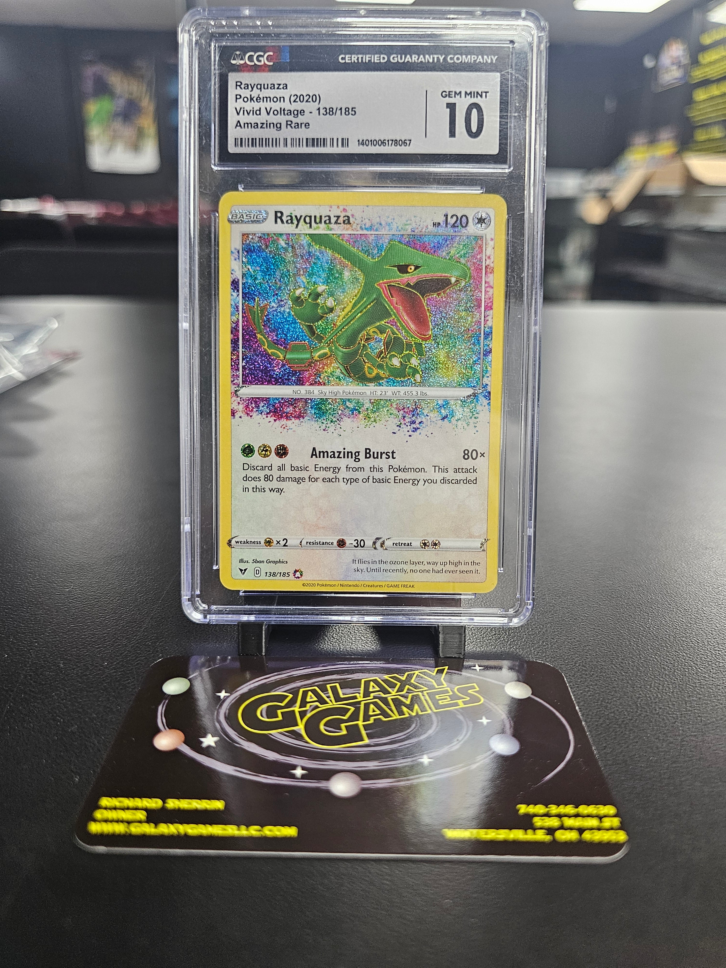 CCG 10 Rayquaza #138 Amazing Rare 1401006178067 | Galaxy Games LLC