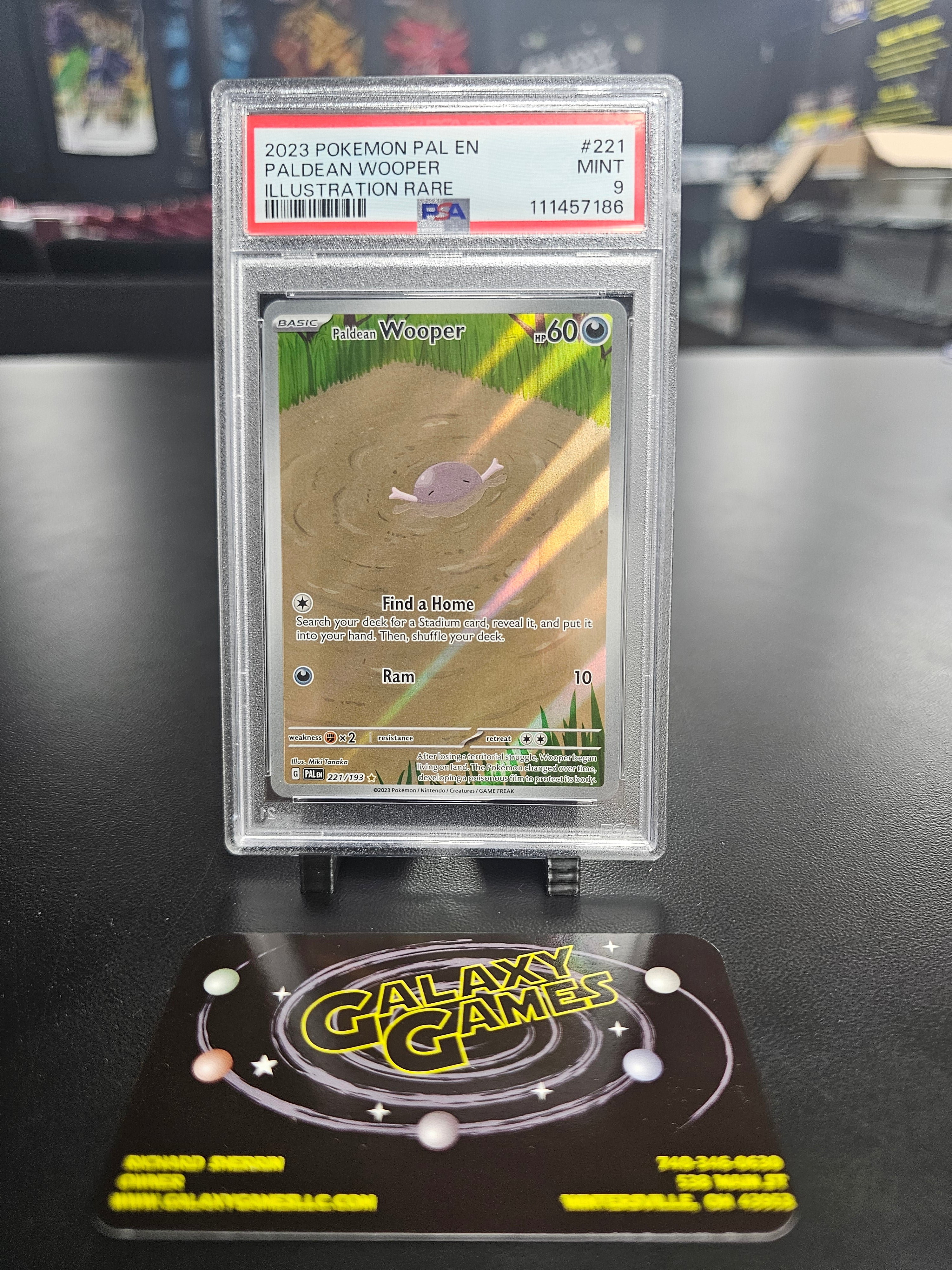 PSA 9 Paldean Wooper #221 IR 111457186 | Galaxy Games LLC