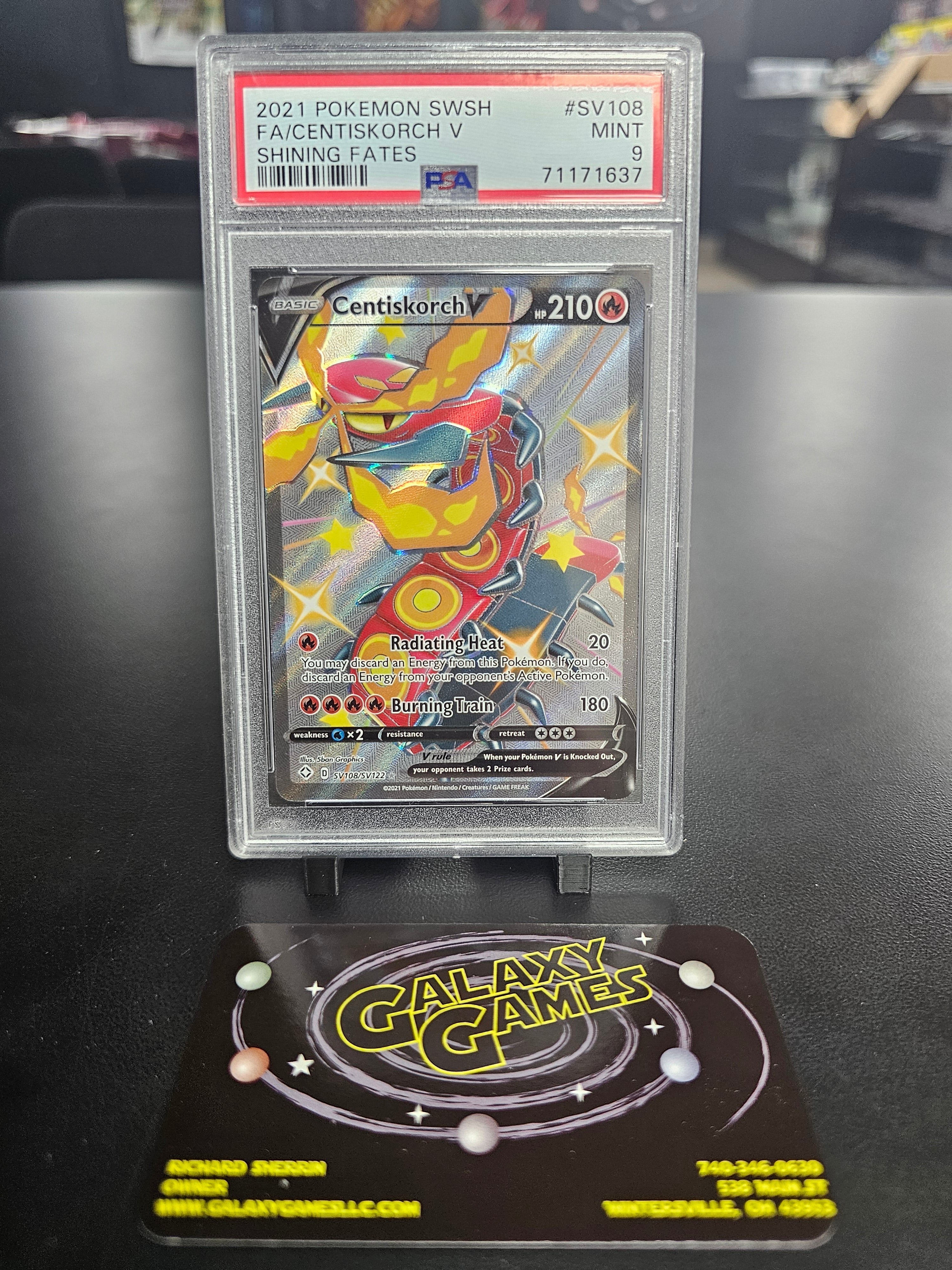 PSA 9 FA/Centiskorch V #SV108 Shining Fates 71171637 | Galaxy Games LLC