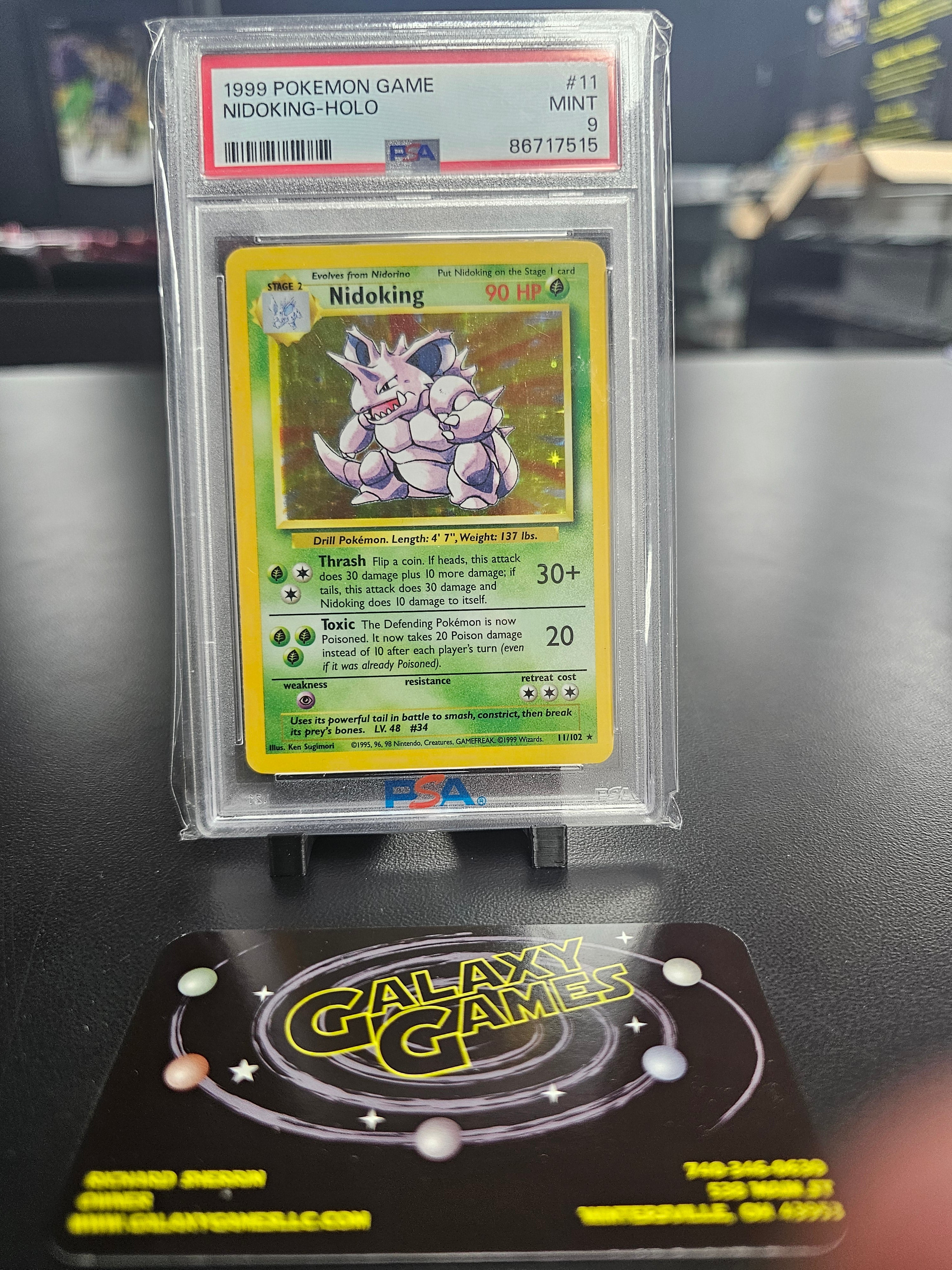 PSA 9 Nidoking - Holo #11 86717515 | Galaxy Games LLC