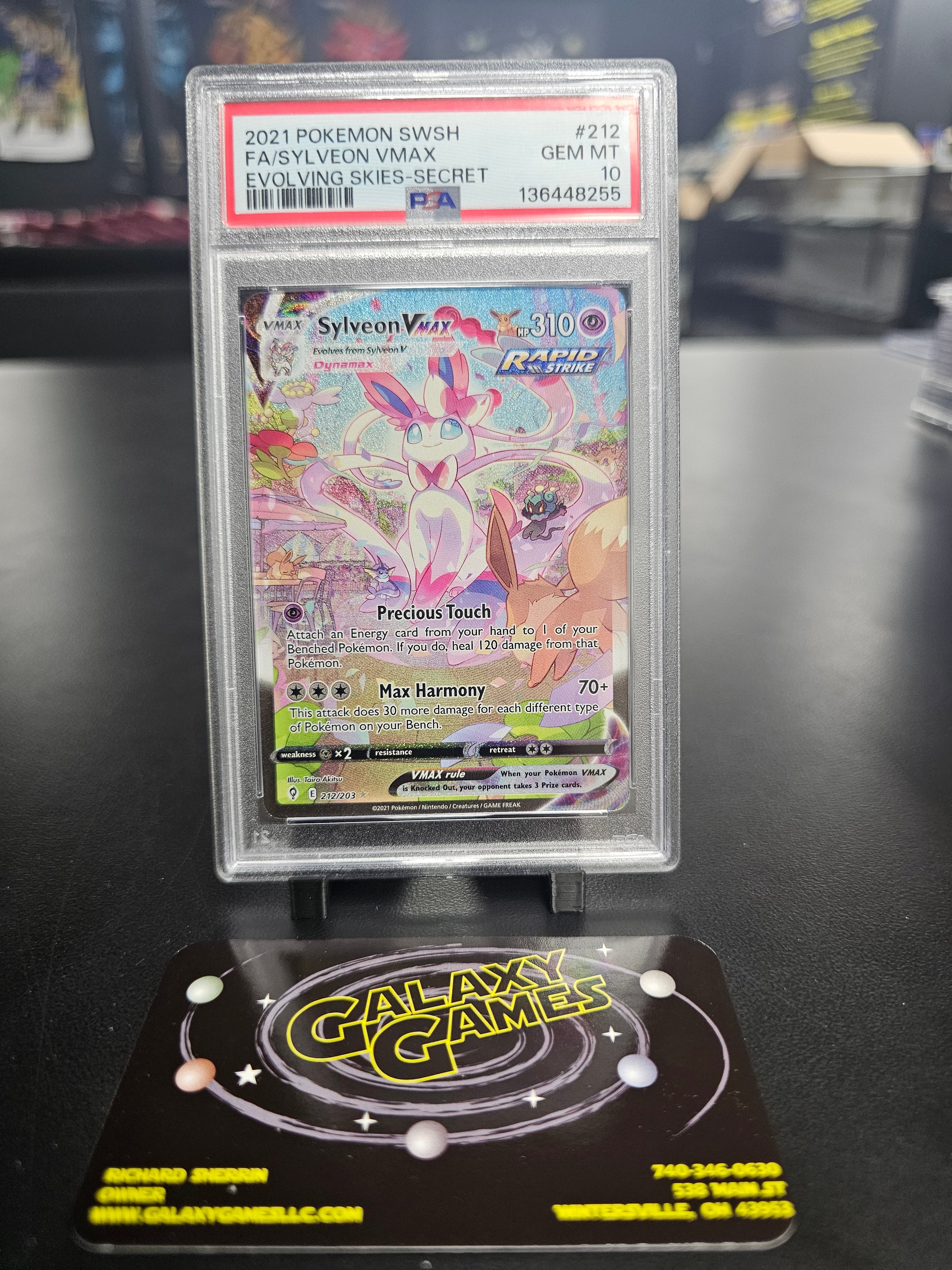 PSA 10 FA/Sylveon VMax #212 Evolving Skies-Secret 136448255 | Galaxy Games LLC