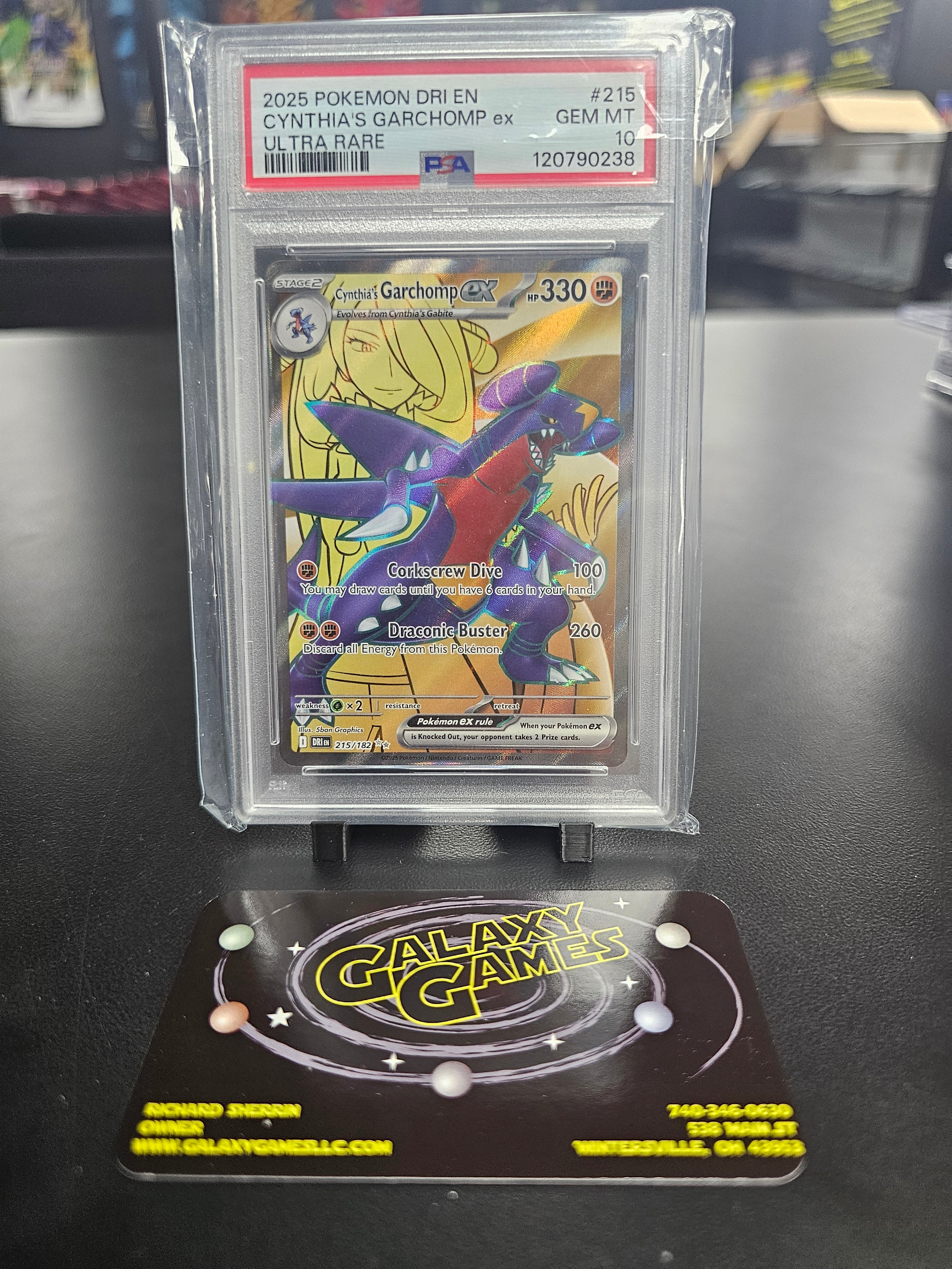 PSA 10 Cynthia's Garchomp Ex #215 UR 120790238 | Galaxy Games LLC