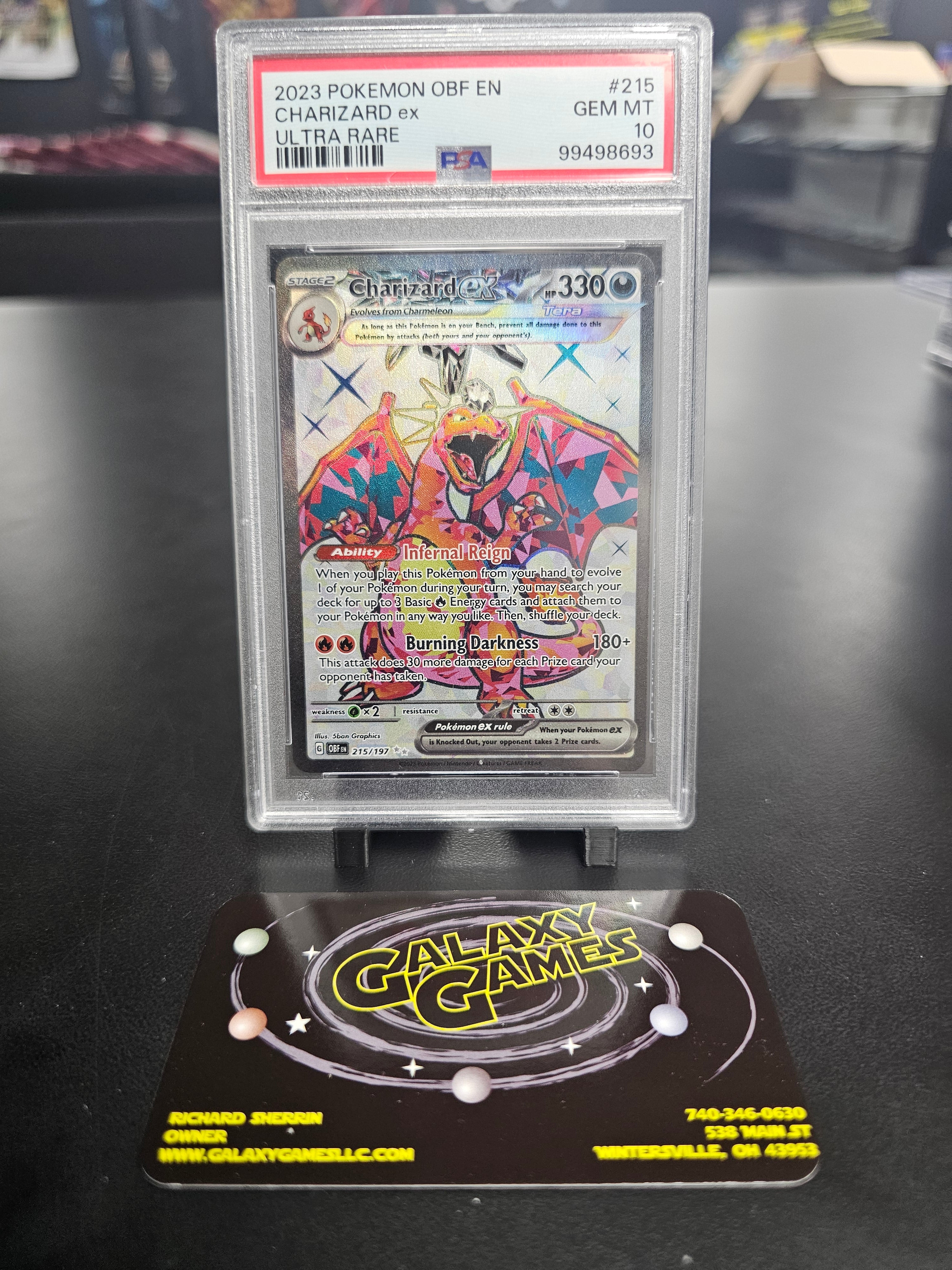 PSA 10 Charizard ex #215 UR 99498693 | Galaxy Games LLC