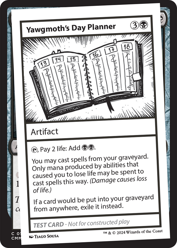 Yawgmoth's Day Planner [Mystery Booster 2 Playtest Cards] | Galaxy Games LLC