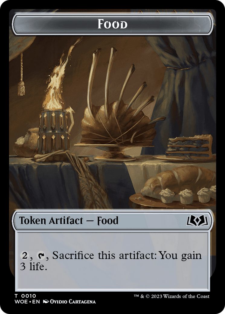 Treasure // Food (0010) Double-Sided Token [Wilds of Eldraine Tokens] | Galaxy Games LLC