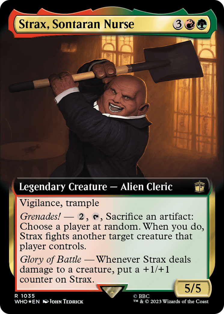 Strax, Sontaran Nurse (Extended Art) (Surge Foil) [Doctor Who] | Galaxy Games LLC