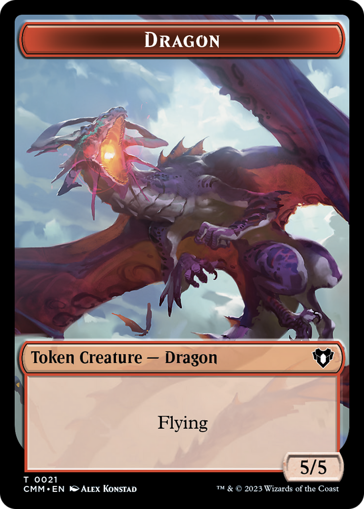 Dragon Token (21) [Commander Masters Tokens] | Galaxy Games LLC