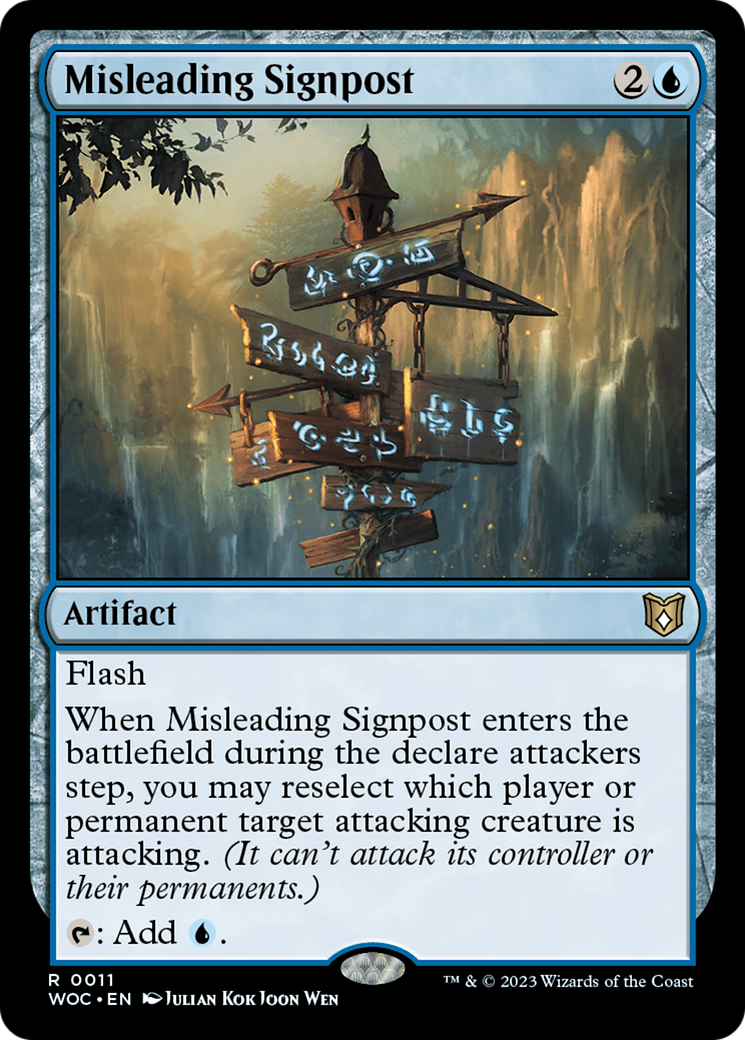 Misleading Signpost [Wilds of Eldraine Commander] | Galaxy Games LLC