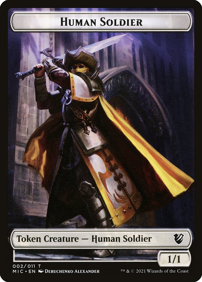 Copy // Human Soldier Double-Sided Token [Double Masters Tokens] | Galaxy Games LLC