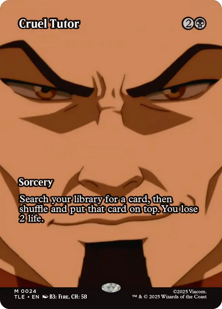 Cruel Tutor (Borderless) [Avatar: The Last Airbender: Eternal-Legal] | Galaxy Games LLC