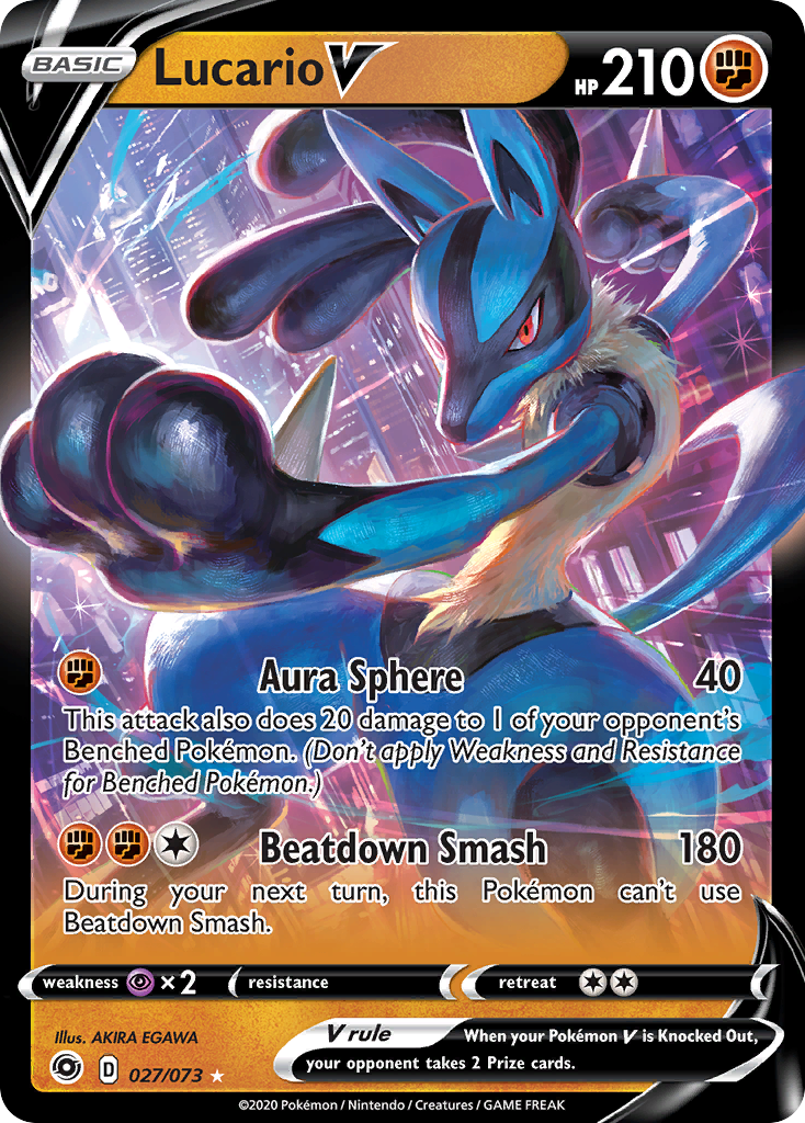 Lucario V (027/073) [Sword & Shield: Champion's Path] | Galaxy Games LLC