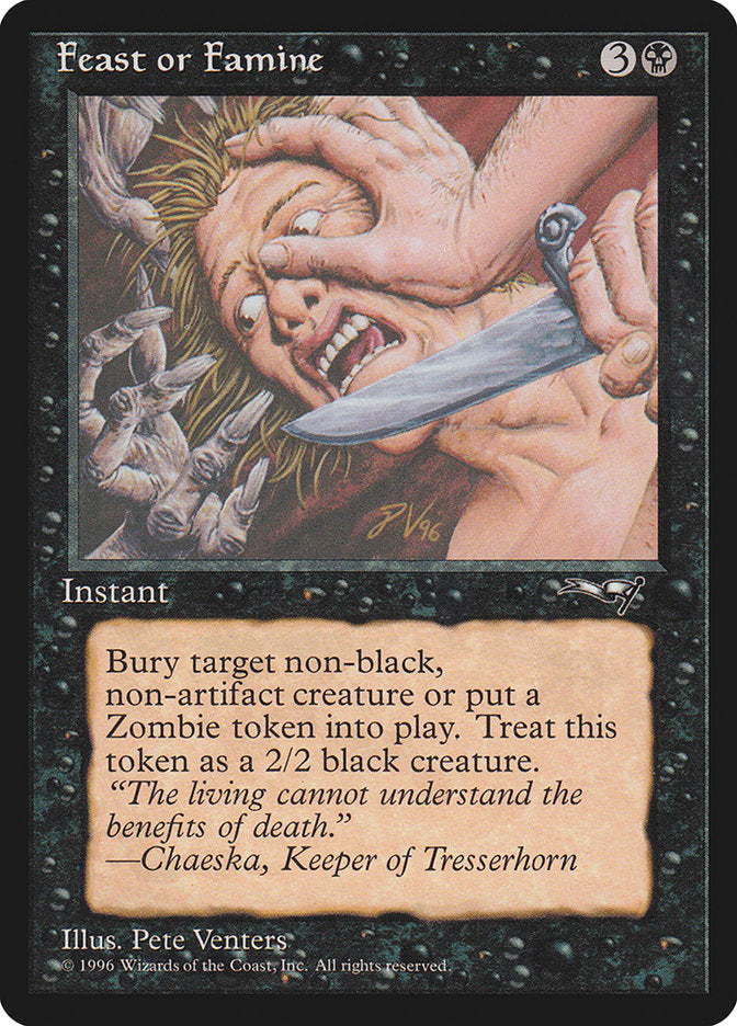 Feast or Famine (Face Pressed) [Alliances] | Galaxy Games LLC