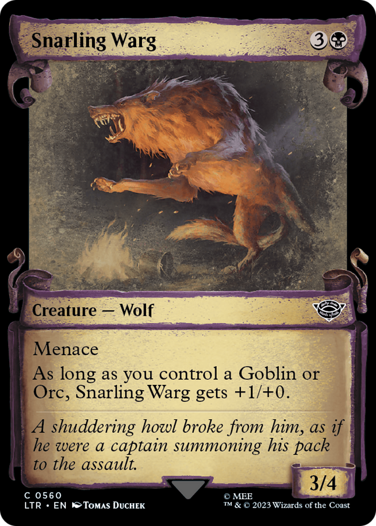 Snarling Warg [The Lord of the Rings: Tales of Middle-Earth Showcase Scrolls] | Galaxy Games LLC