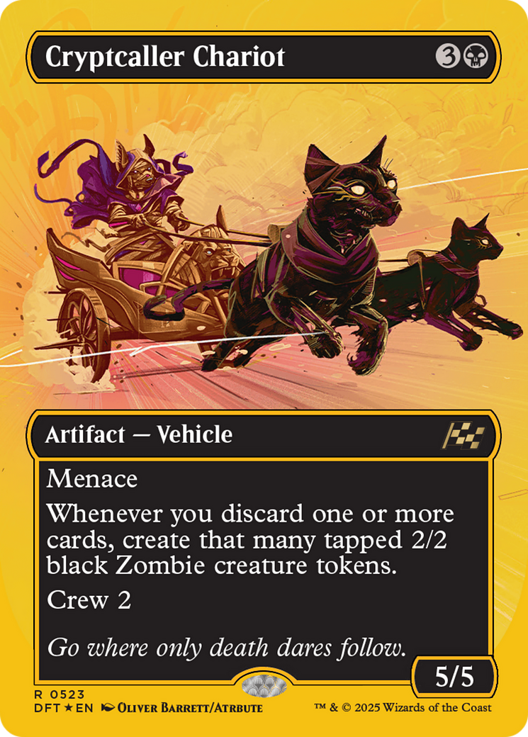 Cryptcaller Chariot (Borderless) (First-Place Foil) [Aetherdrift] | Galaxy Games LLC