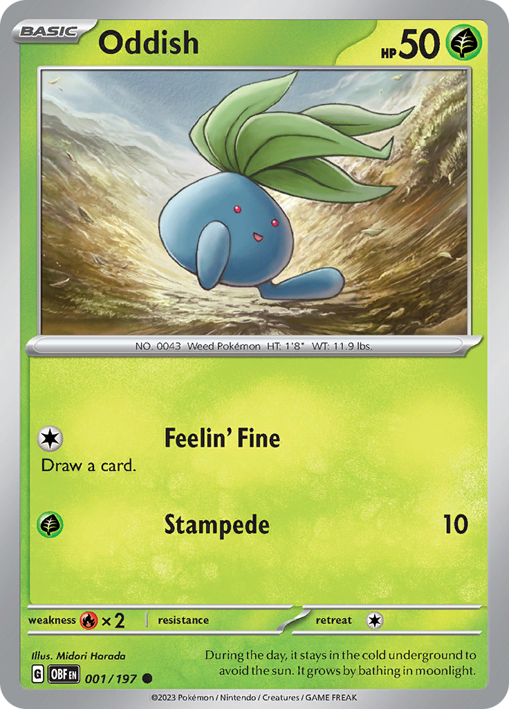 Oddish (001/197) [Scarlet & Violet: Obsidian Flames] | Galaxy Games LLC